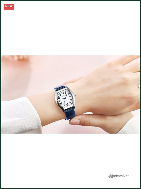 Women\'s Barrel-Shaped Dress Watch with Arabic Numerals, Easy Read Analog main image 5